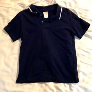 Gymboree navy with white polo collared shirt